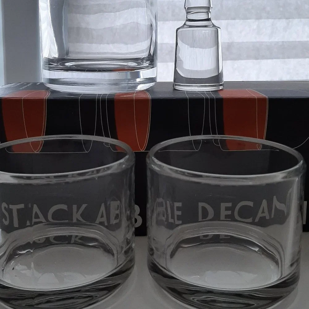 OUI Stackable Glass Decanter Set - Picture 6 of 7